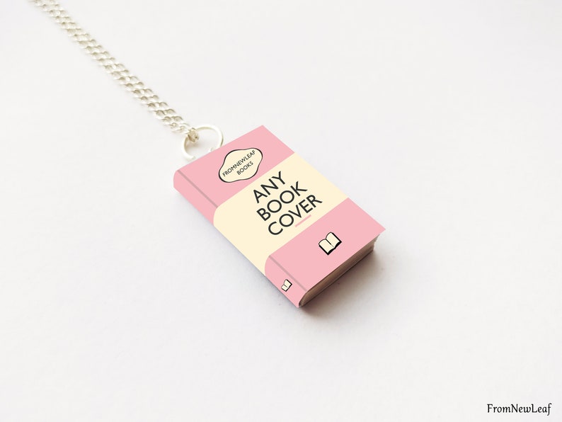 Necklace Miniature Book | Custom Author Gift | Book Lover Gift | Personalized Gift for Bookworms | Bookish Gift | Book Jewellery 