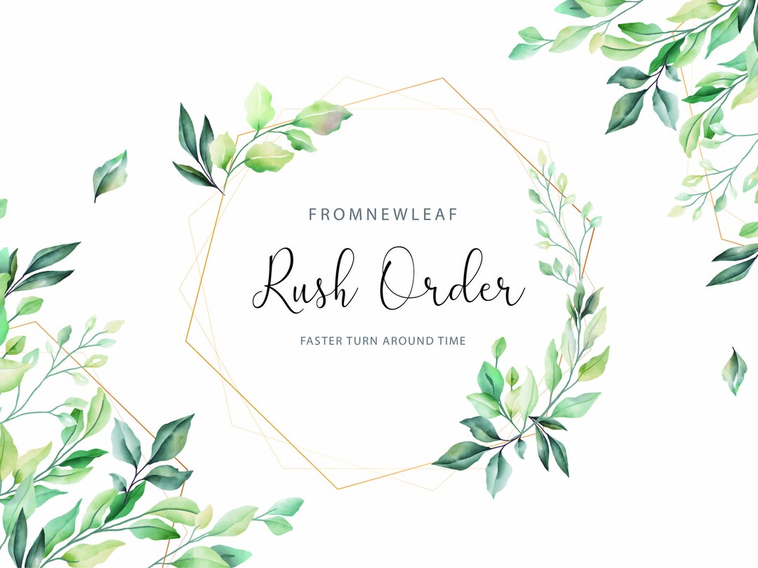 Rush Order | Fast Turn Around | Skip the Queue | Fromnewleaf - Etsy