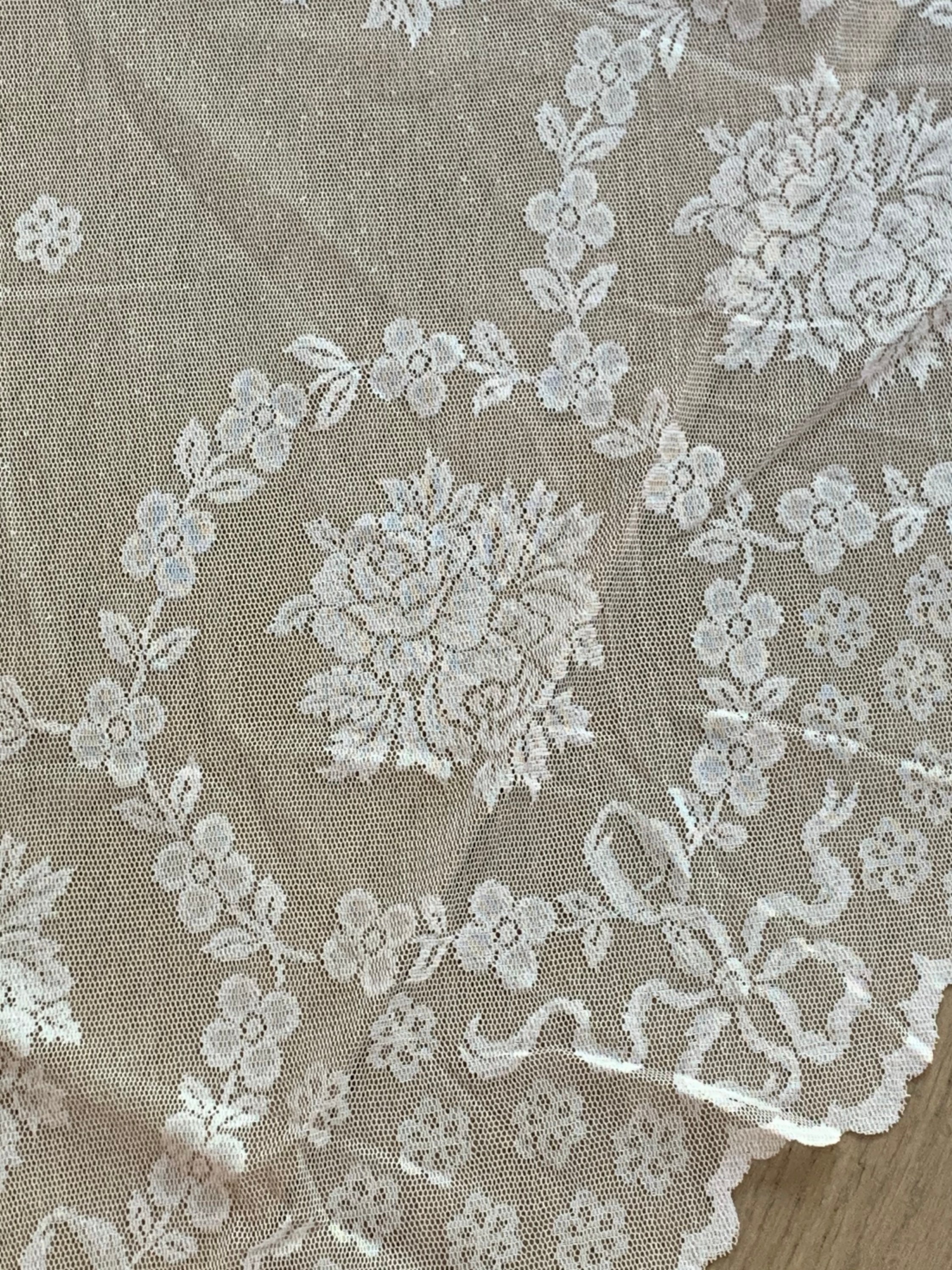 Soft pink lace rose tablecloth around 180 cm diameter Etsy