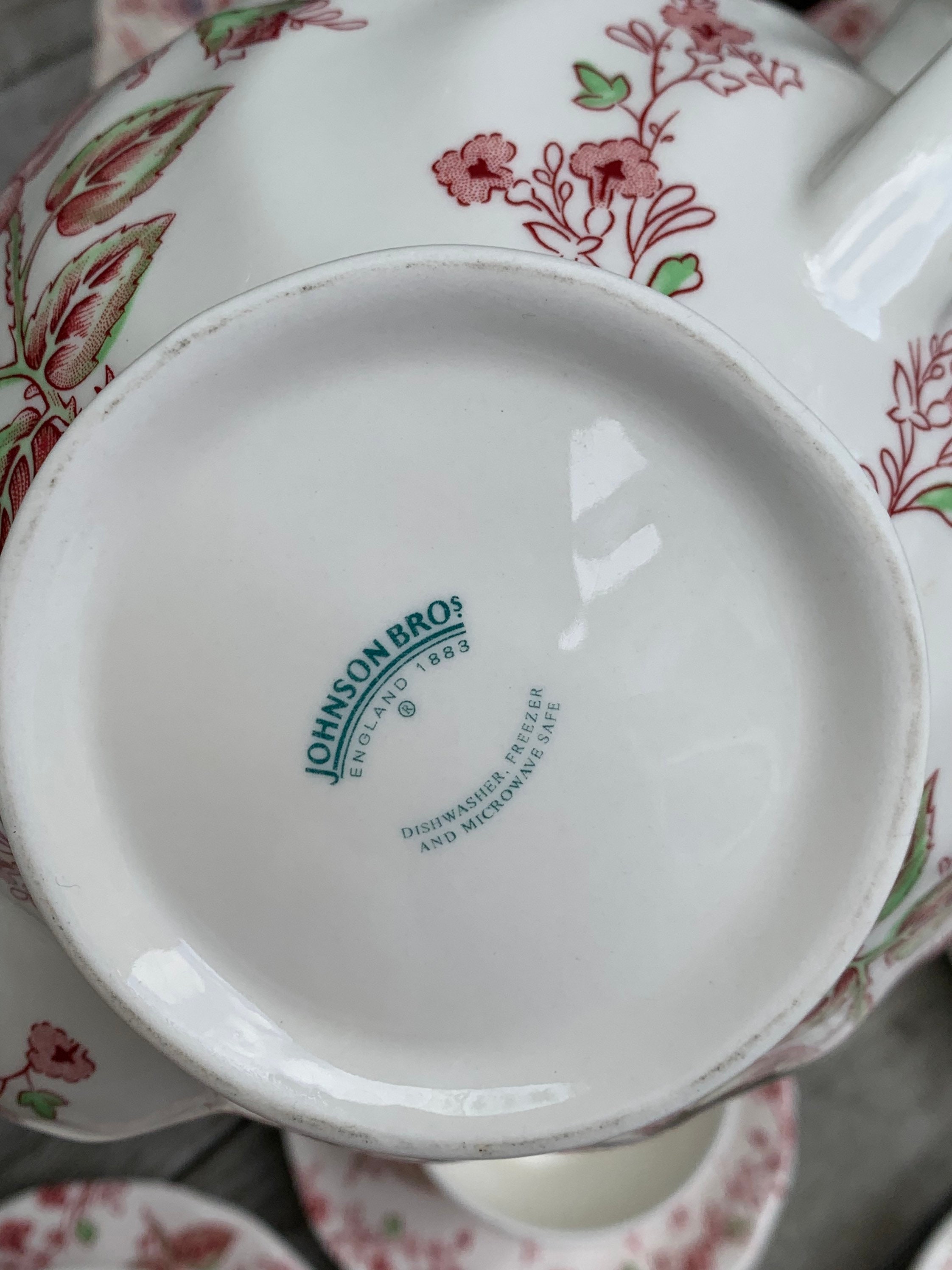 Rose Chintz Johnson Bros Breakfast/tea Tableware for Six Etsy