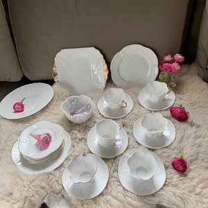 Shelley Dainty antique English porcelain 5 person service.