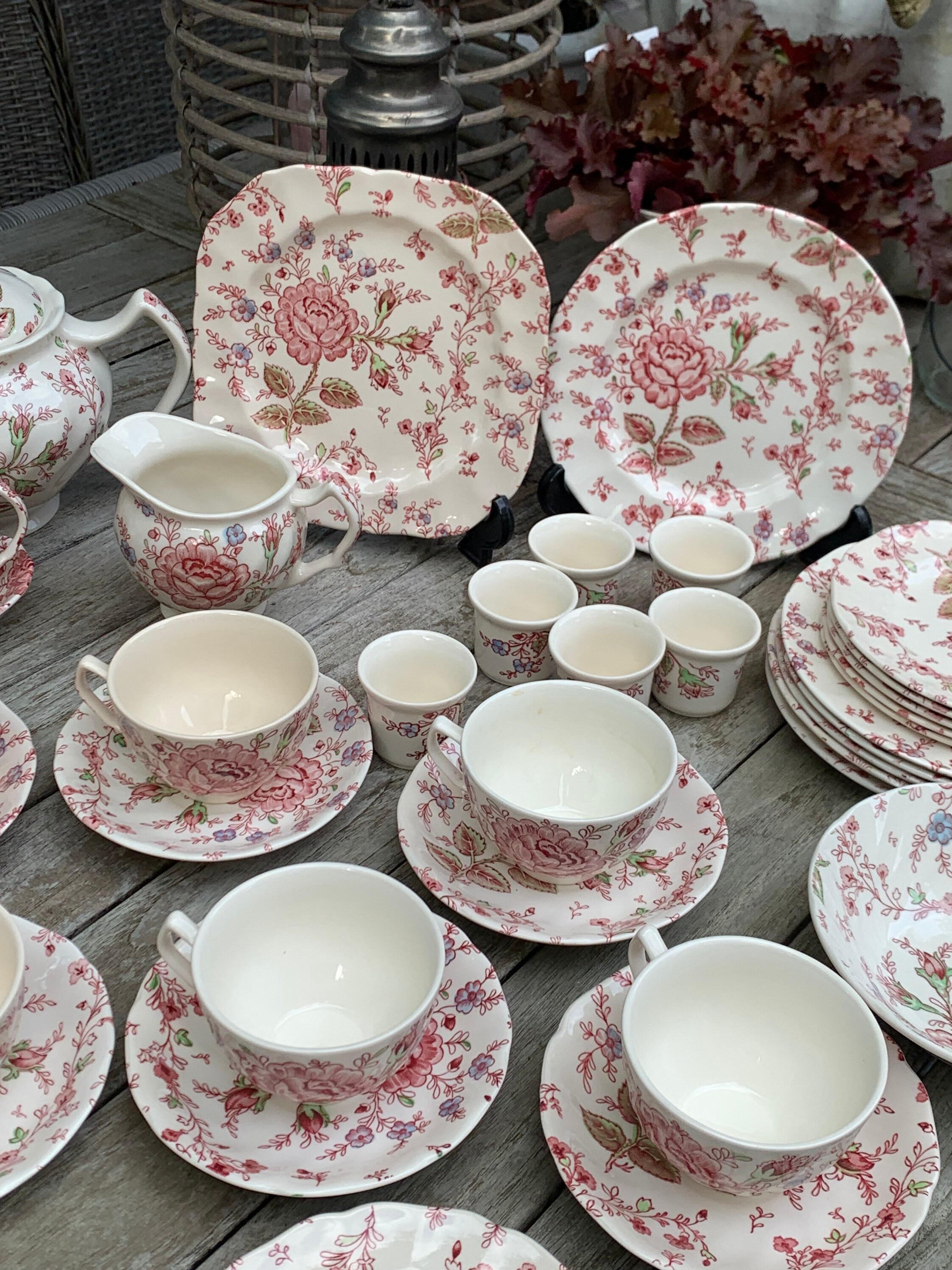 Rose Chintz Johnson Bros Breakfast/tea Tableware for Six Etsy
