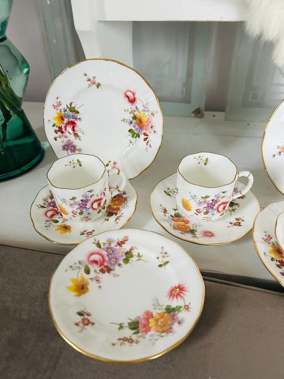 Royal Crown Derby Derby Posies XLIX Person Coffee and Cake