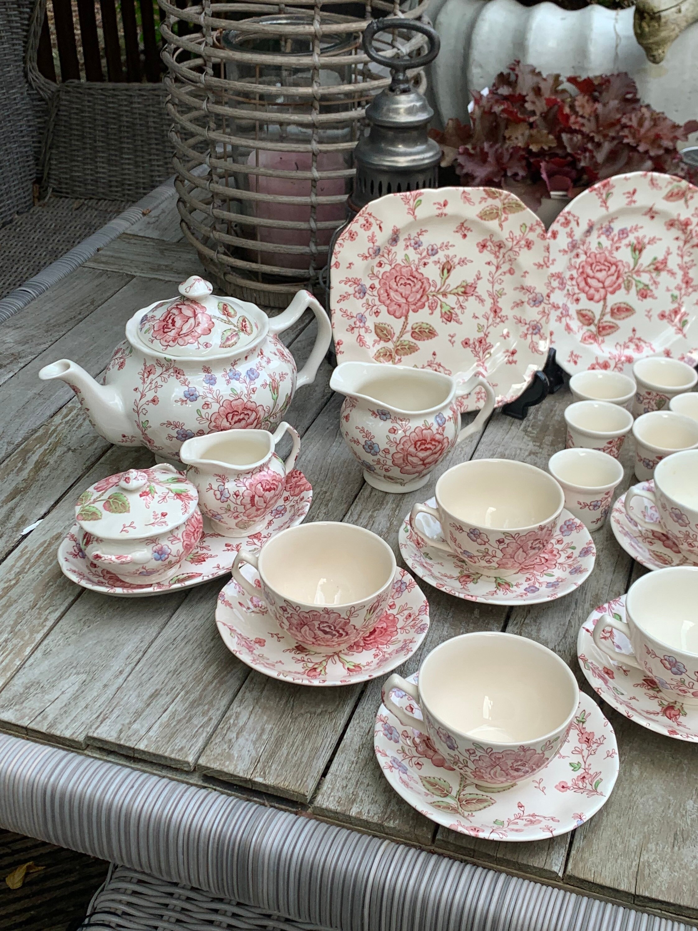 Rose Chintz Johnson Bros Breakfast/tea Tableware for Six Etsy