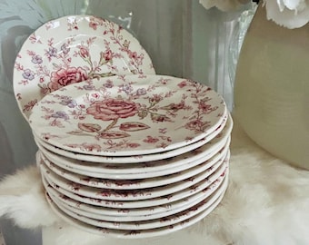 Rose chintz Johnson Bros 6x cake plates izgst.