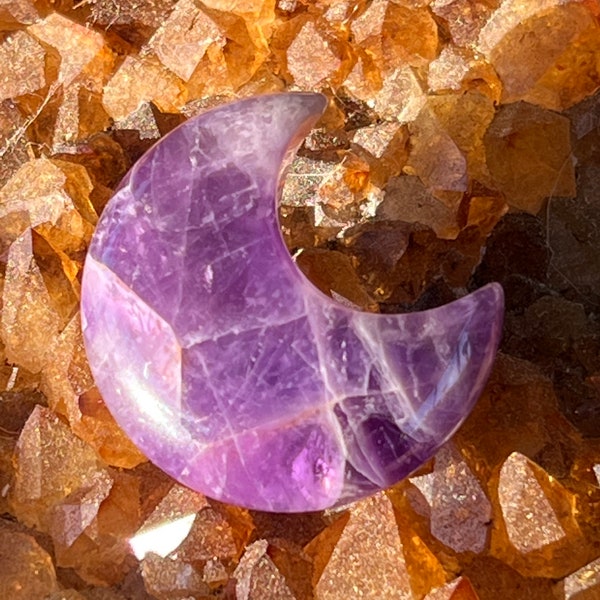 Amethyst Moon Purple Crystal Stone