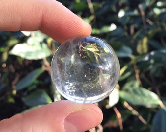 Clear Quartz Cystal Sphere Orb Marble
