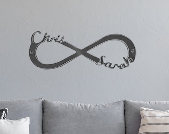 6th anniversary gift for him her,Infinity symbol, custom Infinity with names, you and me sign, infinity name sign, , gift for couples