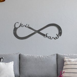 6th anniversary gift for him her,Infinity symbol, custom Infinity with names, you and me sign, infinity name sign, , gift for couples image 1