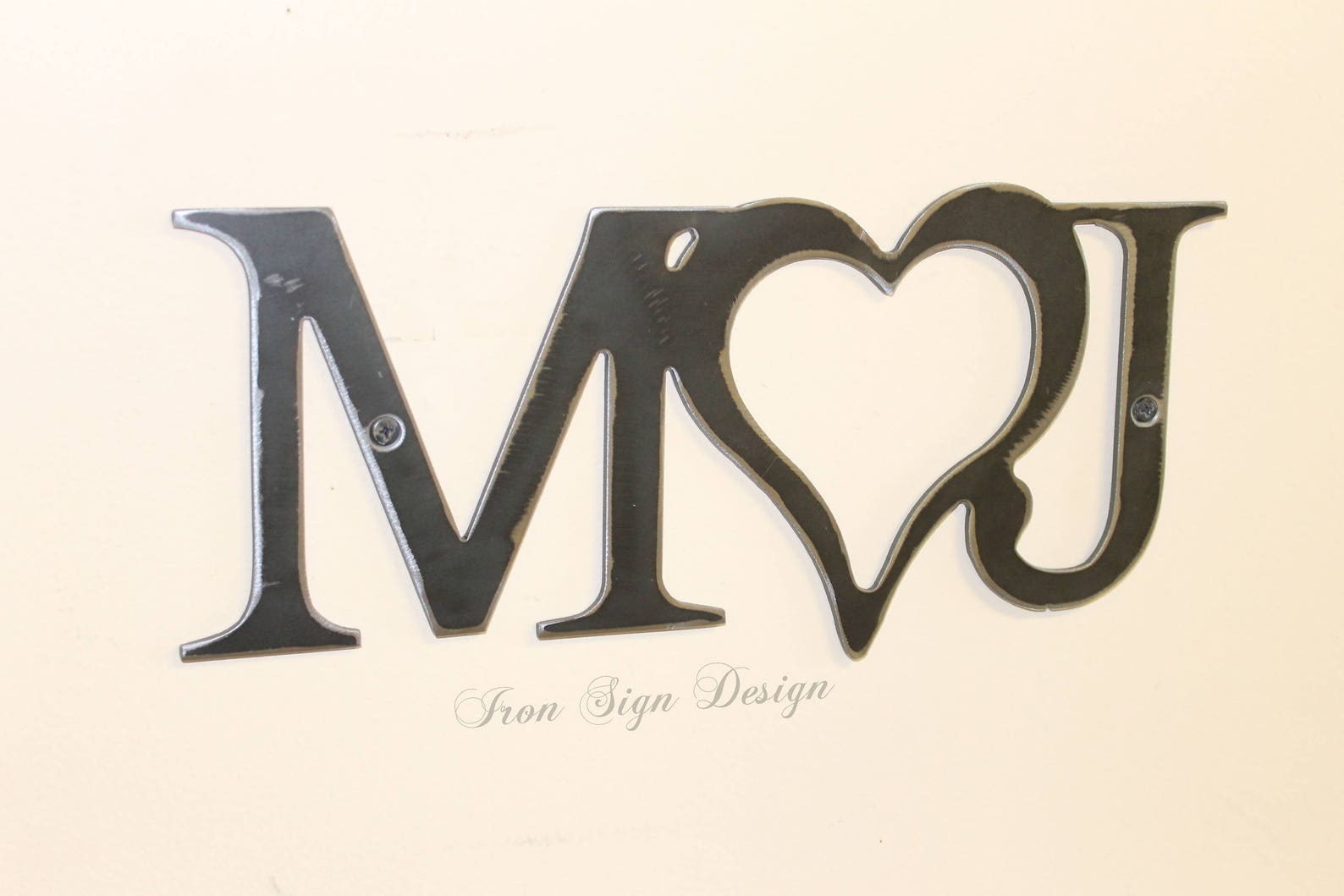 Iron Anniversary Gift of His and Her Initials Great Initial Etsy