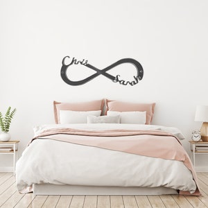6th anniversary gift for him her,Infinity symbol, custom Infinity with names, you and me sign, infinity name sign, , gift for couples immagine 2