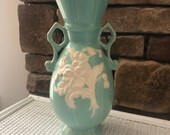 Vintage Art Deco Weller Pottery Cameo Roses Decorative Vase, Vintage Art Deco Decor, Vintage Pottery