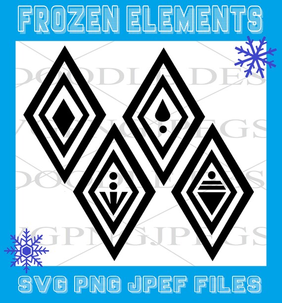 Digital Frozen 2 Elements Crystal Diamond SVG PNG JPEG Instant Etsy