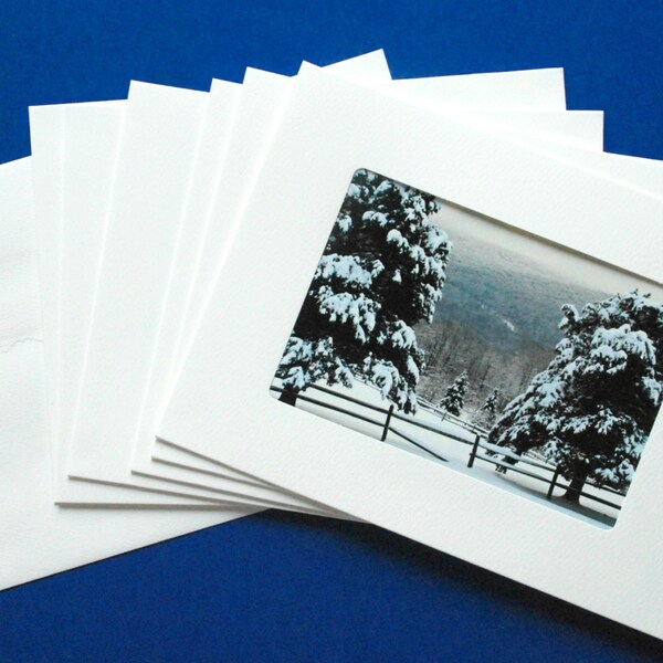 Nature Art Photo Greeting Cards: Winter in Vermont Collection, Set of 6 Blank, Handmade