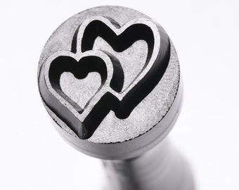 KSm-015 Medium Acrylic Stamp - Double Heart