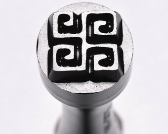 KSm-066 Medium Acrylstempel - Quad Spirale