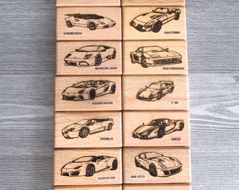 Men's Leather Wallet with Your Choice of 14 1954-2024 Italian Supercar Images (Ferrari, Lamborghini, De Tomaso) *Gift*
