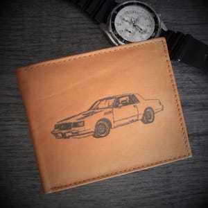 Ihre Wahl eines 1965-1988 Punta, Buick, Oldsmobile, Cadillac (GTO, Fiero, Grand National, 442,Etc.) Bild auf Echtleder Brieftasche für Herren