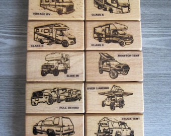 Men's Leather Wallet with Your Choice of 10 RV, Overlanding & Camping Images