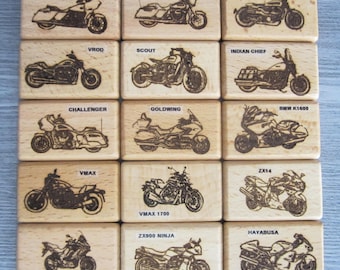 Men's Leather Wallet w/ Your Choice of Motorcycle Image (Harley, Davidson, Kawasaki, Yamaha, BMW, Honda, Indian, Suzuki)