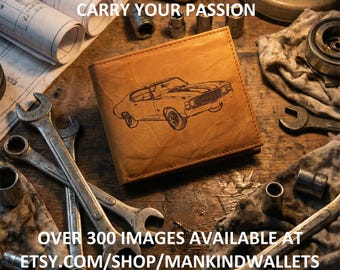 Custom Laser Etched Leather Wallet with a 1971-1972 Chevrolet Chevelle SS Image