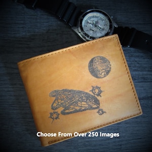 Ihre Wahl von über 250 Auto, LKW und mehr Bilder auf einer Echtleder Brieftasche für Herren * Tolles Geschenk * Muskelauto, Oldtimer, 4x4, Motorrad