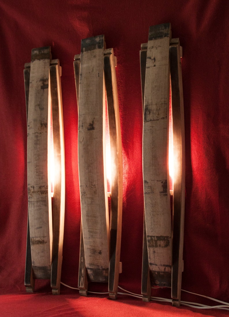 Kentucky Bourbon Barrel Stave Wall Lights Etsy