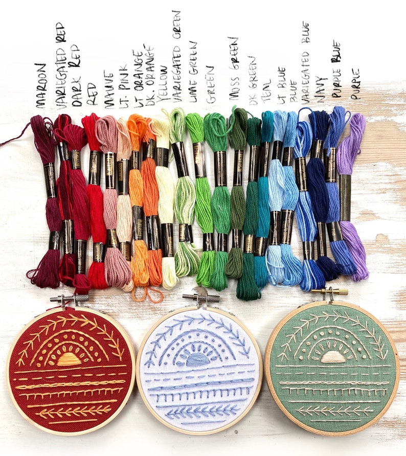 Sampler Embroidery Pattern PDF. Hand Embroidery Sampler Pattern. Instant Digital Download. Colourful Sampler Pattern DIY Kit image 6