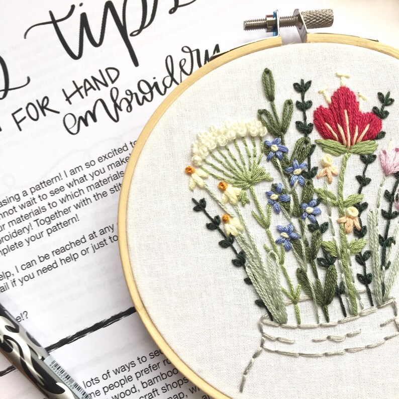 Wildflower embroidery pdf floral embroidery sybju pdf hand  etsy Wildflower embroidery pdf floral embroidery sybju pdf hand  etsy