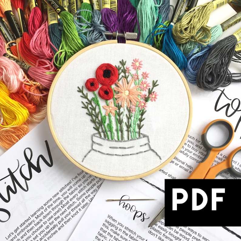 Jesse C. Mault pdf jessecmault pattern pdf hand jessecmault floral  etsy