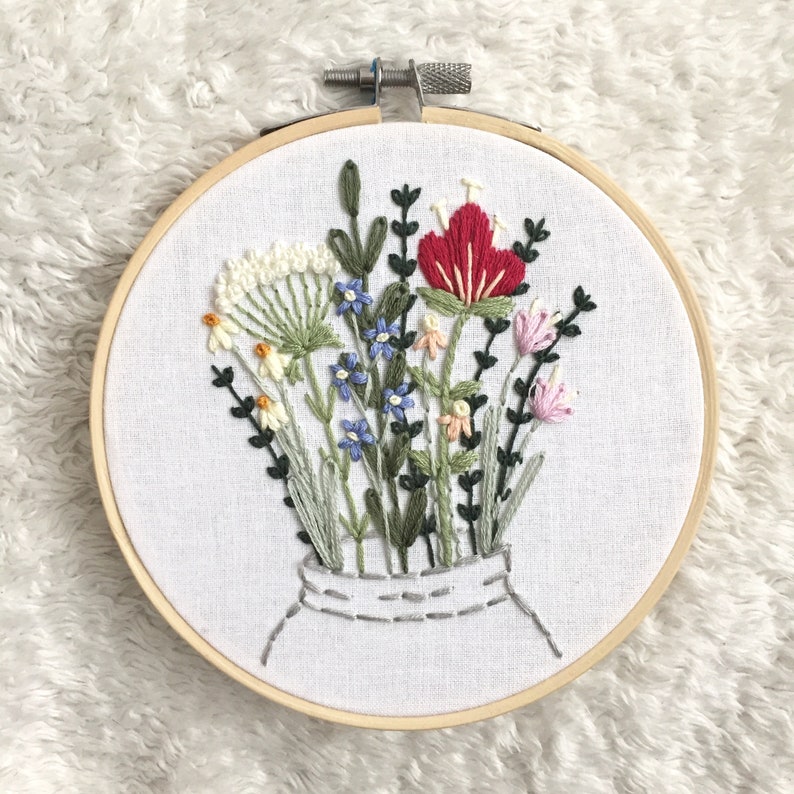 Wildflower embroidery pdf floral embroidery sybju pdf hand  etsy uk Wildflower embroidery pdf floral embroidery sybju pdf hand  etsy uk