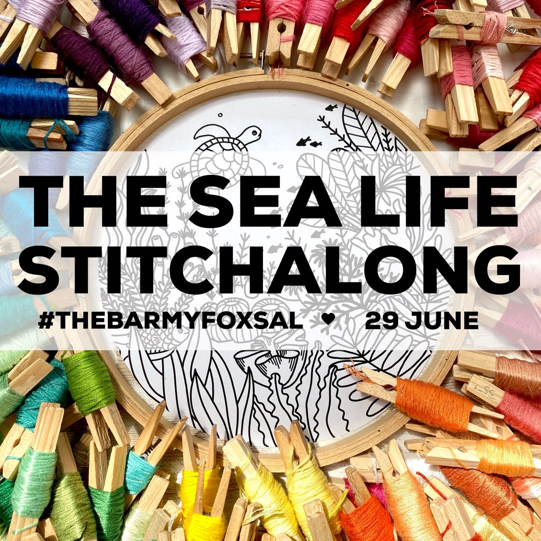 The Sea Life Instagram STITCHALONG Floral Embroidery Pattern