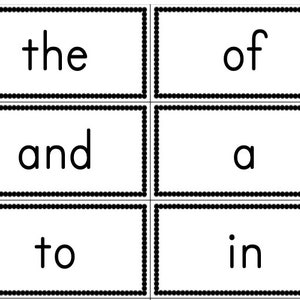 100 cartes flash imprimables sur les cent premiers mots à vue de Fry. Mots à vue de la maternelle à la 1ère année. Flashcards de mots à haute fréquence ! Liste de contrôle gratuite !