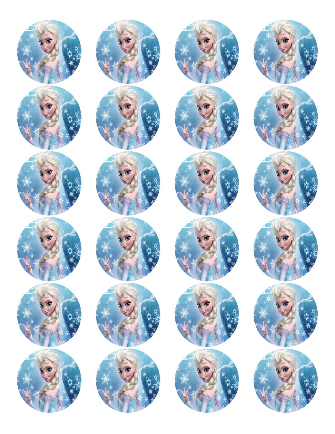 Frozen, Frozen Birthday Party, 24 Frozen Lollipop Labels, Frozen