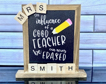 Teacher Appreciation Desk Chalkboard Gift