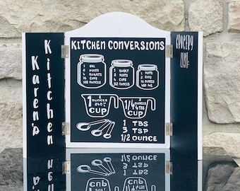 Kitchen Conversion Chalkboard, Farmhouse Decor Menu Board