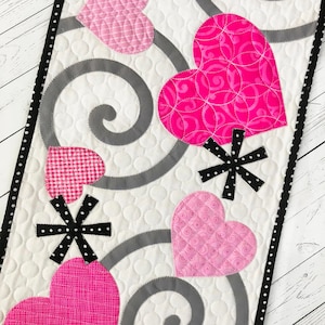 Valentine's Table Runner Quilt Pattern PDF Download