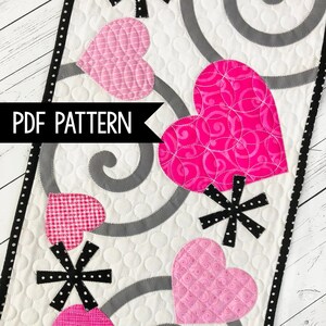 Valentine's Table Runner Quilt Pattern PDF Download - Etsy