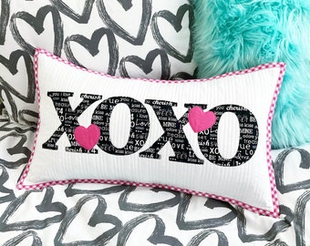 XOXO Quilted Pillow Pattern - PDF Download