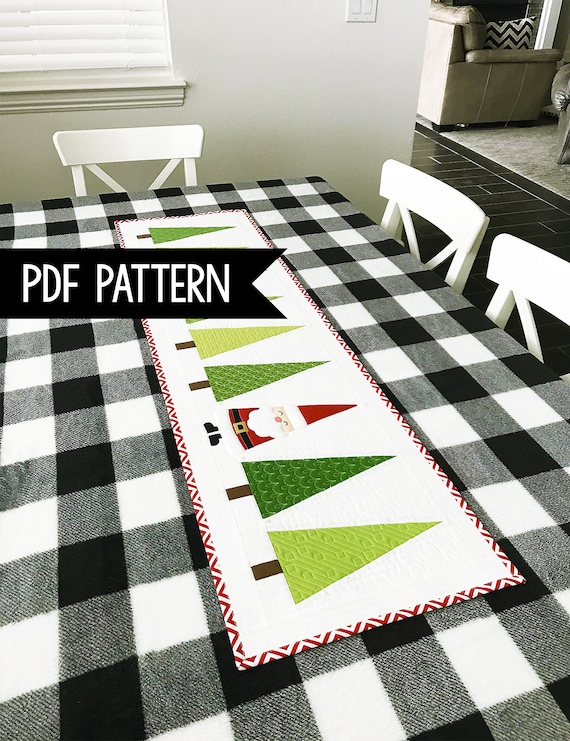 Father Christmas Table Runner Pattern Father Christmas Table Runner Pattern