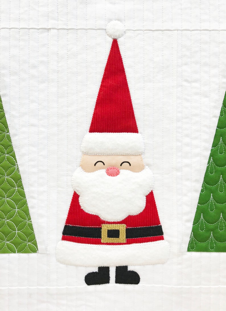 Santa in the Trees Table Runner Pattern PDF image 3