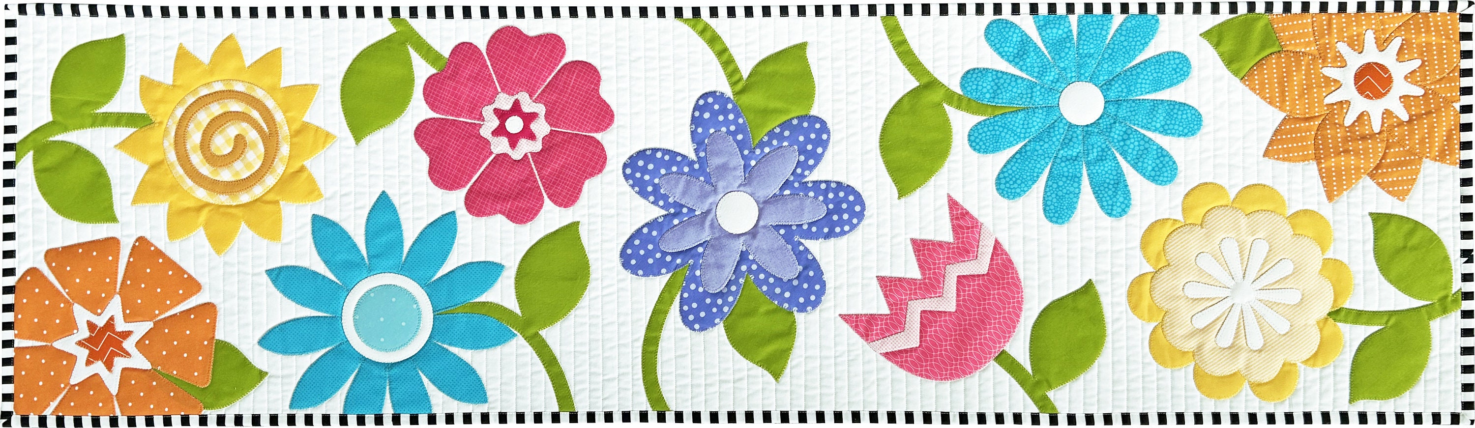Flower Garden Table Runner Pattern PDF - Etsy