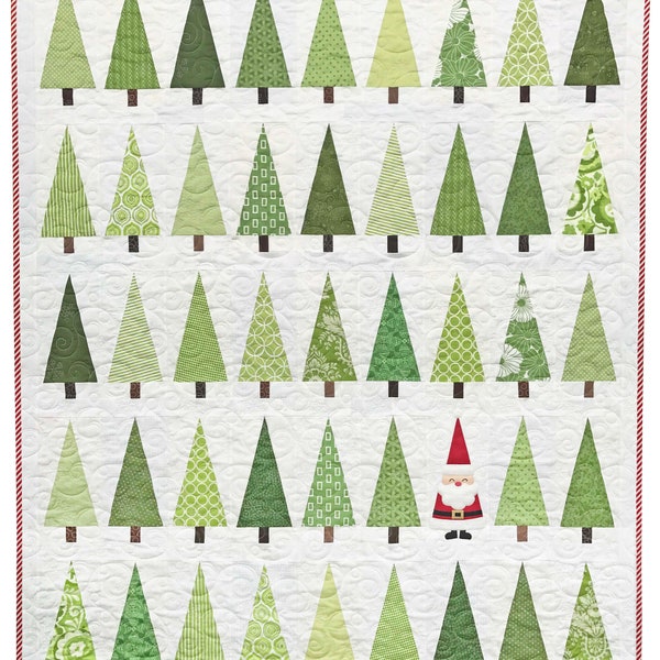 Kerstman in de bomen quiltpatroon pdf