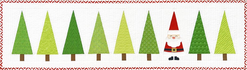 Santa in the Trees Table Runner Pattern PDF image 2