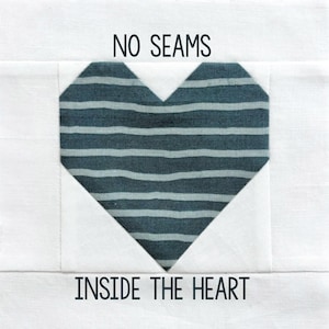 Quiltblokpatroon hart - geen naden in het hart