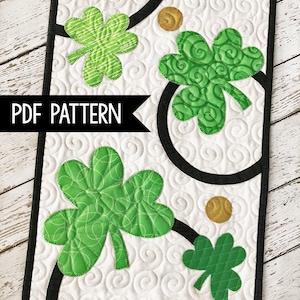 St. Patrick's Table Runner DIGITAL Quilt Pattern image 1