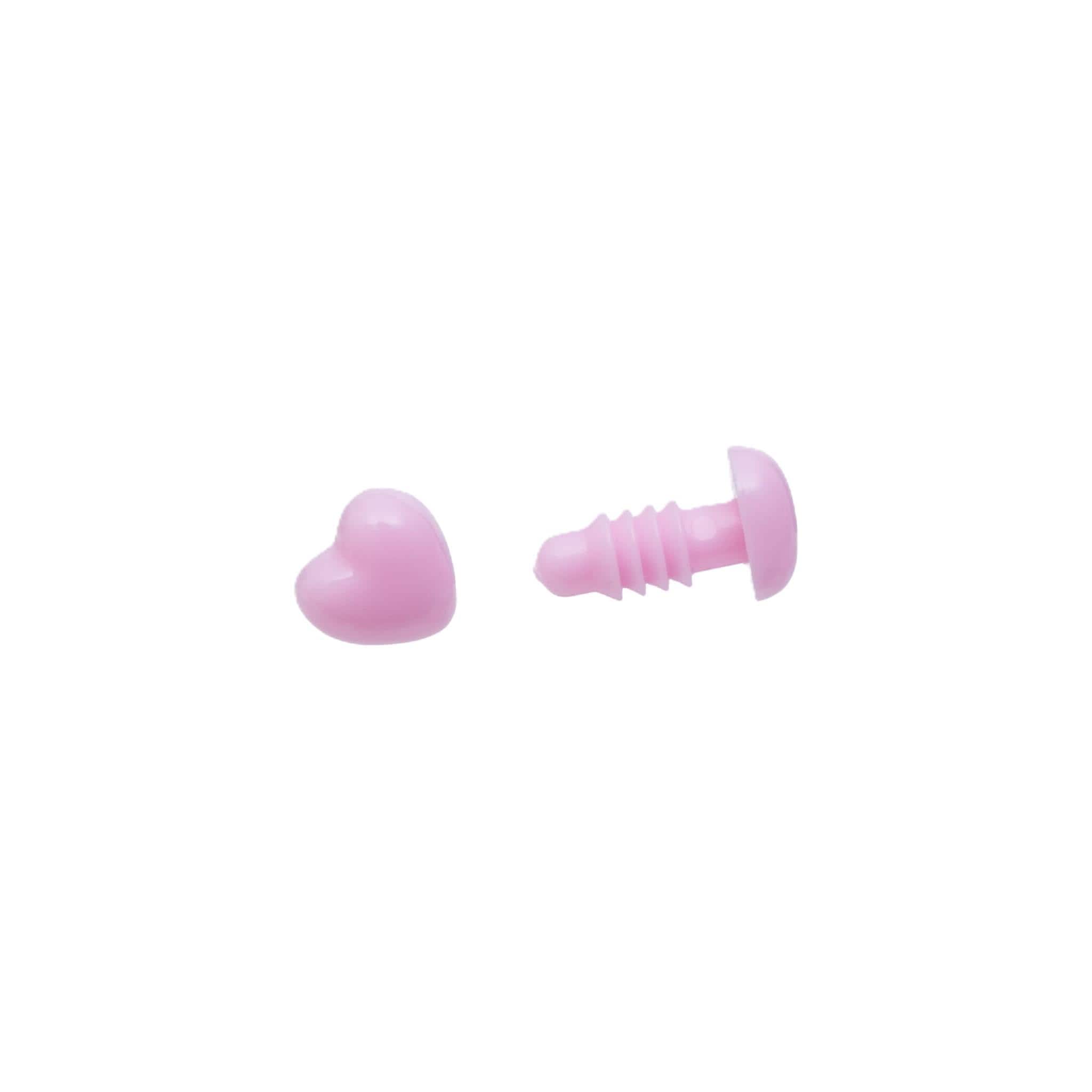 10 pieces heart safety noses about 9mm - for toys, amigurumi, crochet,  knitting, sewing