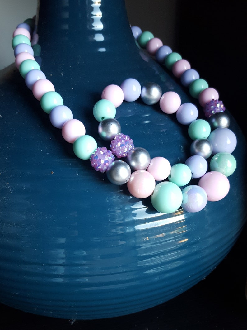 Girls Pastel Dressup Jewellery Set Childrens Bubblegum Etsy