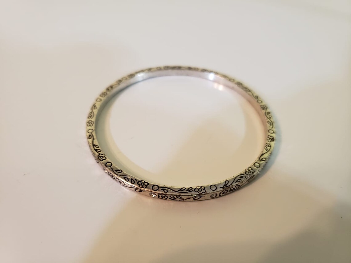 Retired Brighton Bangle Bracelet with Swarovski Crystals Etsy