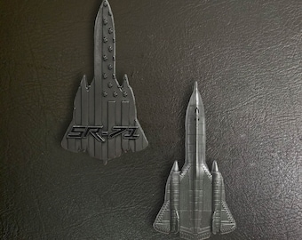 SR-71 "Habu" Blackbird Aircraft Shaped Challenge Coin